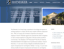 Tablet Screenshot of hatmakerlaw.com